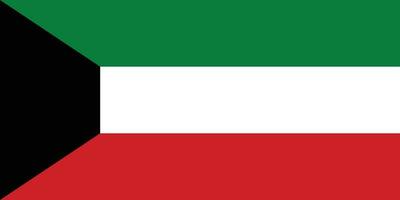 bandeira do kuwait. Kuwait bandeira vetor. vetor