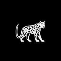 leopardo, Preto e branco vetor ilustração