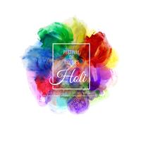 Resumo feliz Holi colorido festival decorativo ilustração de fundo vetor