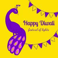 feliz diwali desejos cartões vetor ilustrações dentro rabisco estilo