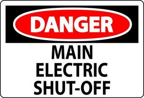 Perigo placa a Principal elétrico desligar vetor