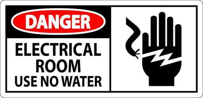 restrito área placa Perigo elétrico quarto usar não água vetor
