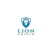 azul leão escudo logotipo Projeto vetor