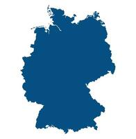 alemão mapa dentro esboço azul cor. mapa do Alemanha vetor