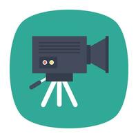 vídeo Câmera plano ícone Projeto fonte do fazendo um filme e vídeo gravação vetor