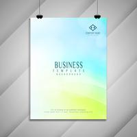 Design de brochura de negócios ondulado colorido abstrato vetor