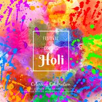 Resumo feliz Holi colorido festival celebração fundo ilustração vetor