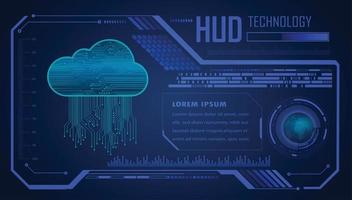 fundo de conceito de tecnologia futura de circuito de computação em nuvem vetor