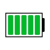 totalmente carregada verde bateria ícone. vetor. vetor