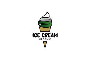 natural doce orgânico sorvete gelo creme logotipo Projeto vetor