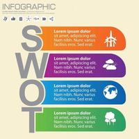 elemento infográfico swot vetor