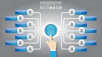 parte do relatório com conjunto de logotipo e ícones. conceito de negócio com cinco opções. infográfico de vetor do processo de tecnologia ou educação. modelo da web de um gráfico piramidal, diagrama ou apresentação.