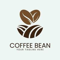 café feijão logotipo vetor ilustração Projeto