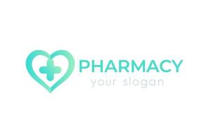 logotipo de vetor de farmácia isolado no branco
