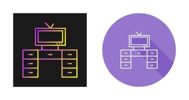 aparelho de televisão com ícone vetorial vetor