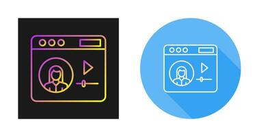 ícone de vetor de tutorial em vídeo