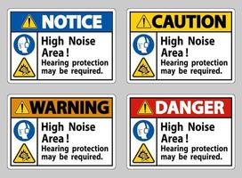 proteção auditiva em áreas de alto ruído pode ser necessária vetor