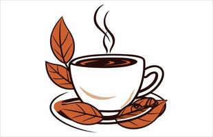 abóbora especiaria café com leite café vetor, outono café com leite café ilustração, outono café vetor