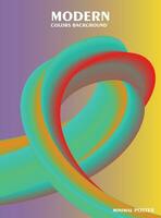 abstrato fundo com gradiente efeito. moderno colorida fluxo poster. onda líquido forma. vetor
