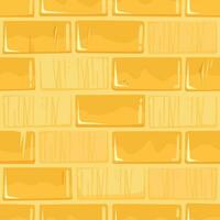 inacabado desenho animado ouro parede, quadrado desatado padronizar vetor
