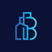 elementos de modelo de design de ícone de logotipo letra b vetor