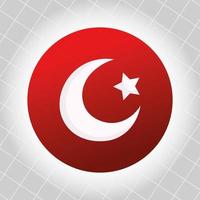 dia da república da Turquia, bandeira redonda grade de patriotismo nacional fundo cinza vetor