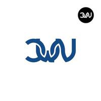 carta cwn monograma logotipo Projeto vetor