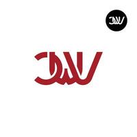 carta cwv monograma logotipo Projeto vetor