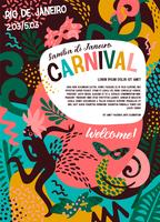Carnaval do Brasil. Ilustração vetorial com elementos abstratos na moda. vetor