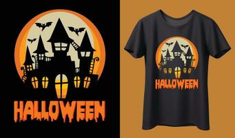 desenho de t-shirt halloween vetor