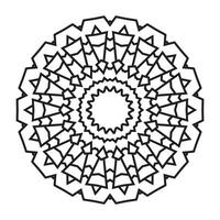 mandala arte para coloração livro. limpar \ limpo decorativo volta ornamento. oriental padrão, vetor ilustração coloração livro página. circular padronizar dentro Formato do mandala para hena, mehndi, tatuagem, decoração.