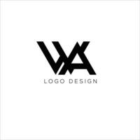 wa inicial logotipo vetor