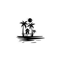 de praia logotipo Projeto vetor. logotipo Projeto vetor para viagem agência ícone e inscrição
