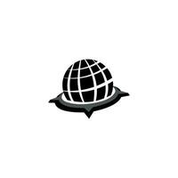 aventura mundo bússola ícone logotipo modelo vetor ilustração Projeto. bússola com terra