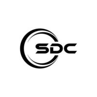 sdc logotipo projeto, inspiração para uma único identidade. moderno elegância e criativo Projeto. marca d'água seu sucesso com a impressionante isto logotipo. vetor