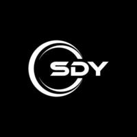 sdy logotipo projeto, inspiração para uma único identidade. moderno elegância e criativo Projeto. marca d'água seu sucesso com a impressionante isto logotipo. vetor