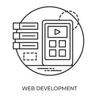 ícone plano de desenvolvimento web vetor