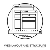 ícone plano de desenvolvimento web vetor