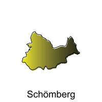 Schomberg cidade mapa ilustração. simplificado mapa do Alemanha país vetor Projeto modelo