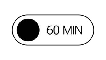60. minutos cronômetro ícone, moderno mínimo Projeto. isolado vetor