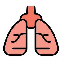 bebê saúde pulmões ícone vetor plano
