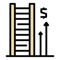 financeiro renda subir ícone vetor plano