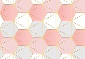 Padrão Hexagonal Rose Gold Background vetor