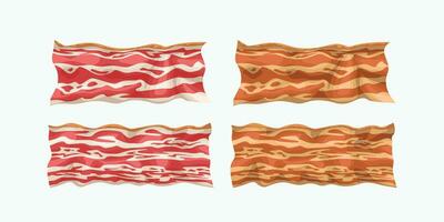 bacon conjunto em branco vetor