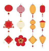 desenhos de ornamentos chineses vetor