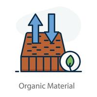 fluxo de material orgânico vetor