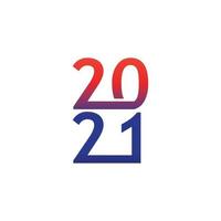 número 2021 design logotipo de vetor e design número