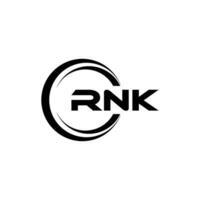 rnk logotipo projeto, inspiração para uma único identidade. moderno elegância e criativo Projeto. marca d'água seu sucesso com a impressionante isto logotipo. vetor