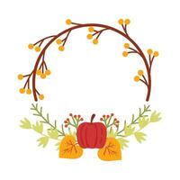 outono outono floral quadro, Armação decoração Projeto para convites, cartões, monogramas, etc. vetor