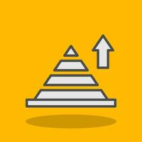 design de ícone de vetor de gráfico de pirâmide